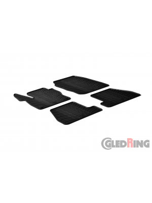 Original Gledring Passform Fußmatten Gummimatten 4 Tlg.+Fixing - Ford Focus 2011-01.2015